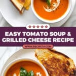 Easy Tomato Soup with Grilled Cheese Recipe