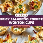 Jalapeno Popper Wonton Cups Recipe