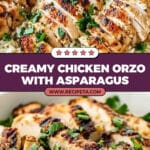 Creamy Parmesan Orzo with Chicken and Asparagus Recipe