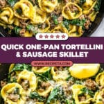 One-Pan Tortellini and Sausage Skillet Dinner Recipe