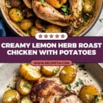 Creamy Lemon and Herb Pot Roasted Chicken Recipe