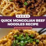 Mongolian Ground Beef Noodles Recipe