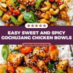 Sweet and Spicy Gochujang Chicken Bowls Recipe