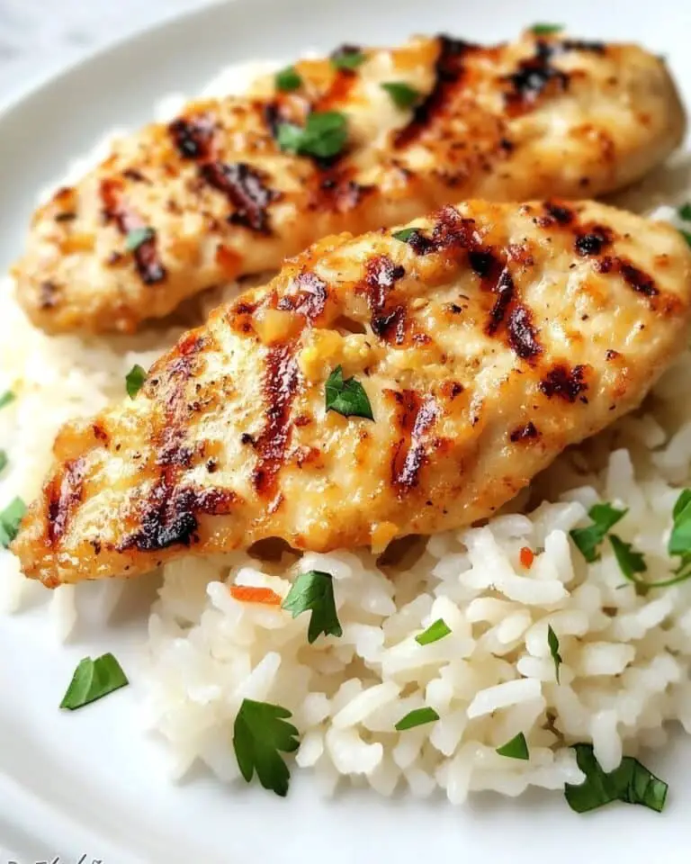 Garlic Parmesan Chicken Scampi with Rice Recipe