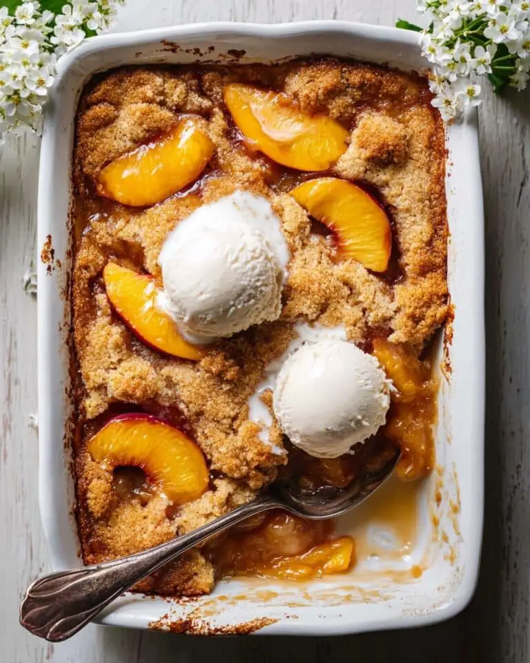Old School Easy Brown Sugar Peach Cobbler Recipe