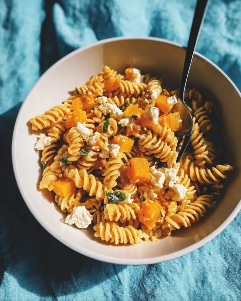 Baked Feta and Butternut Squash Pasta with Sage and Garlic Recipe