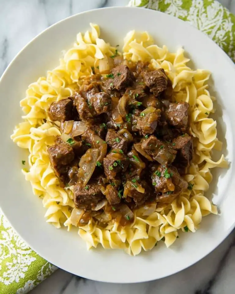 Slow Cooker Amish Beef and Noodles Recipe