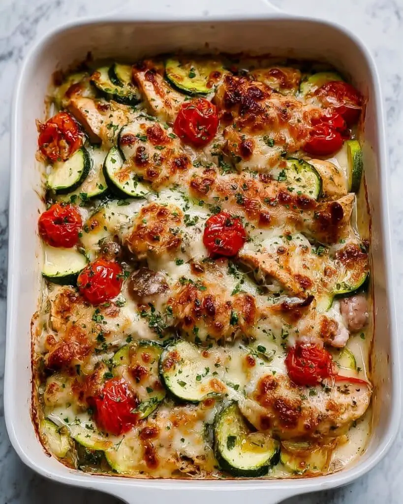 Mediterranean Chicken Zucchini Bake Recipe