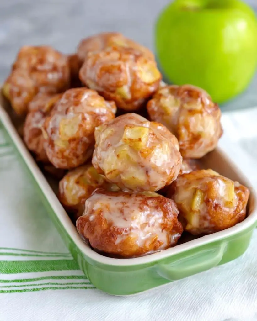 Baked Apple Fritters with Caramelized Glaze Recipe