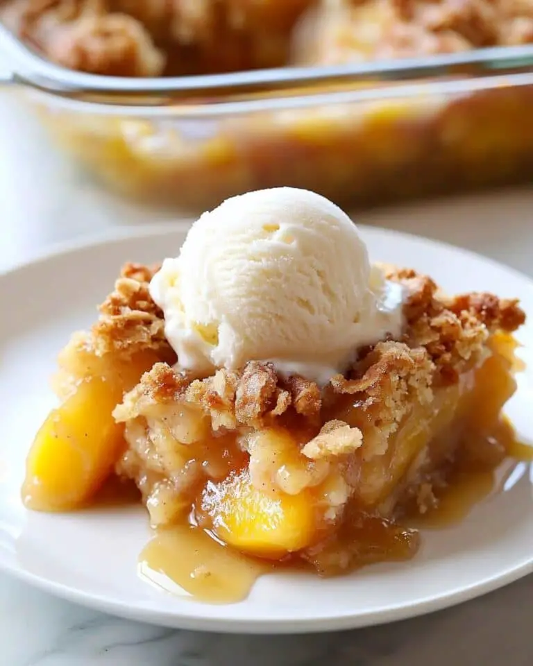 Easy Peach Bread Pudding Recipe