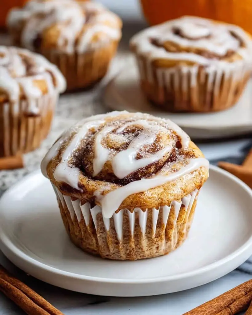 Pumpkin Cinnamon Roll Muffins Recipe