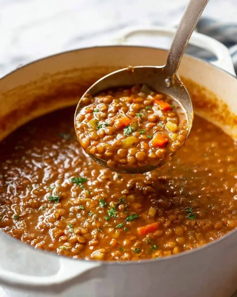 Lentil Soup with Tomatoes, Lemon, and Spices Recipe