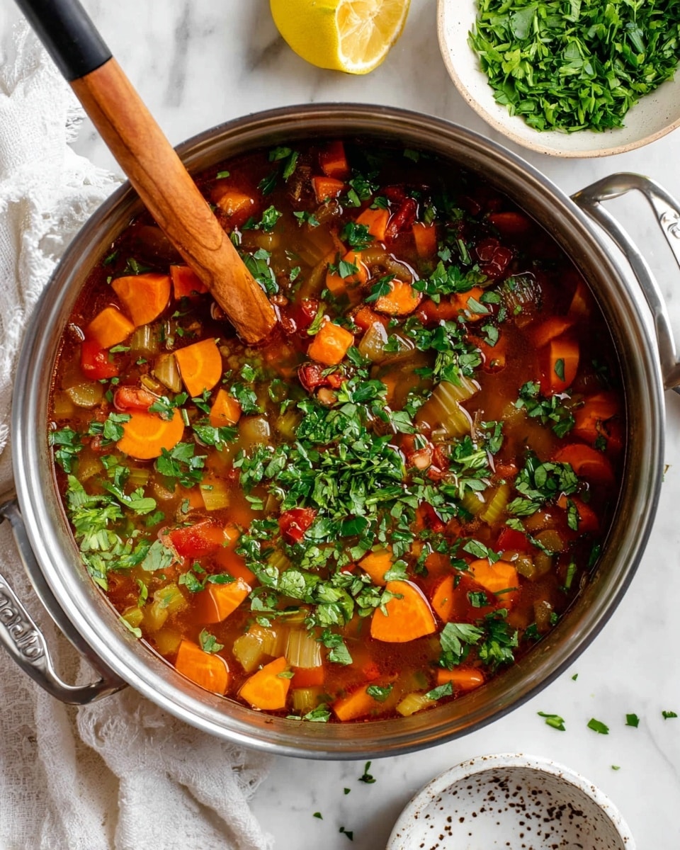 Hearty Sweet Potato and Lentil Soup with Spices and Vegetables Recipe