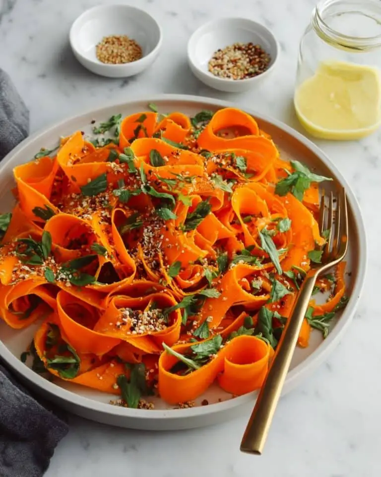 Raw Carrot Salad with Tangy Balsamic Dressing and Fresh Herbs Recipe