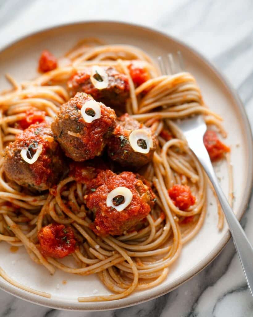 Easy Halloween Zombie Eye Meatball Recipe