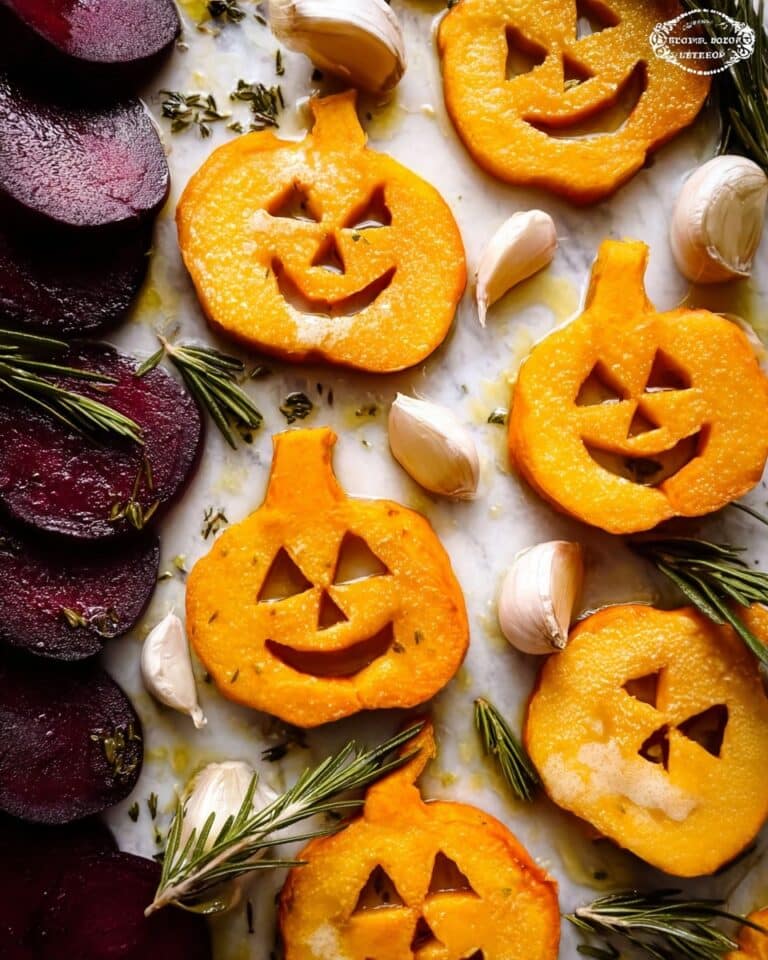 Roasted Halloween Vegetable Shapes with Rosemary, Balsamic, and Honey Recipe