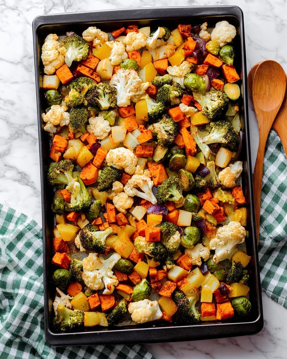 A round white bowl filled with a mix of fresh chopped vegetables, layered with vibrant colors and textures. The bottom and middle layers show orange carrot slices, green broccoli florets, small green Brussels sprouts, white cauliflower pieces, yellow potato cubes, and red pepper chunks. The vegetables are arranged randomly, creating a colorful and fresh look. The bowl is placed on a white marbled surface with a green and white striped cloth and a wooden spoon nearby. Photo taken with an iphone --ar 4:5 --v 7