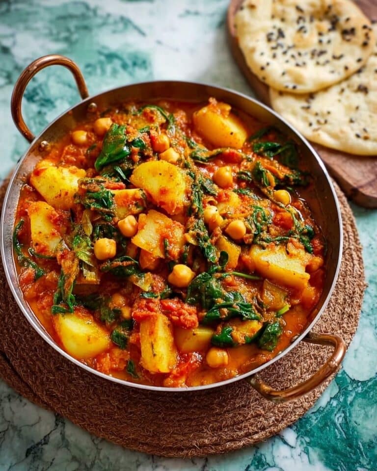 Spinach, Chickpea, and Potato Curry Recipe