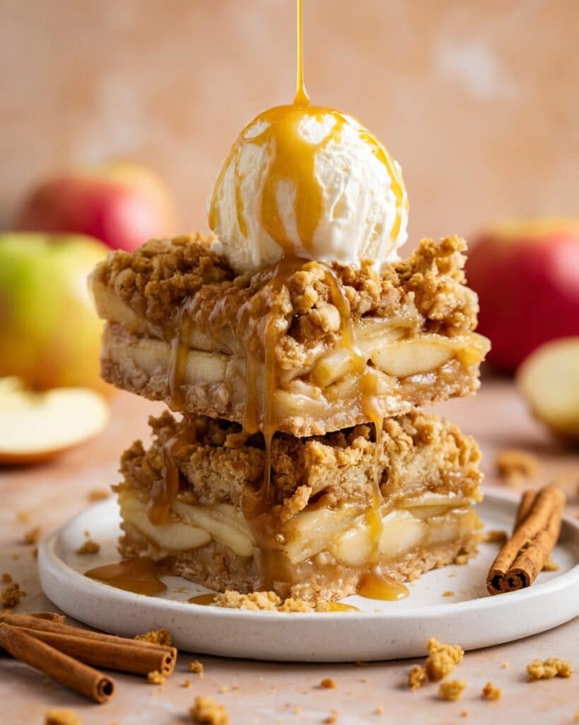 Apple Pie Bars with Oatmeal Streusel Recipe