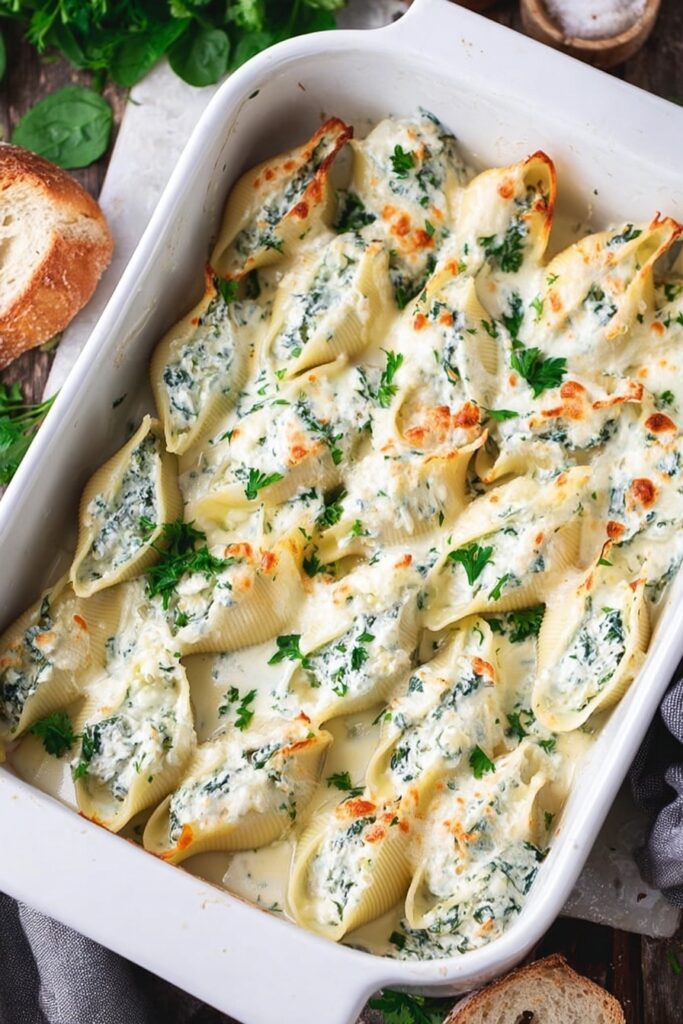 Creamy Chicken Stuffed Shells Recipe