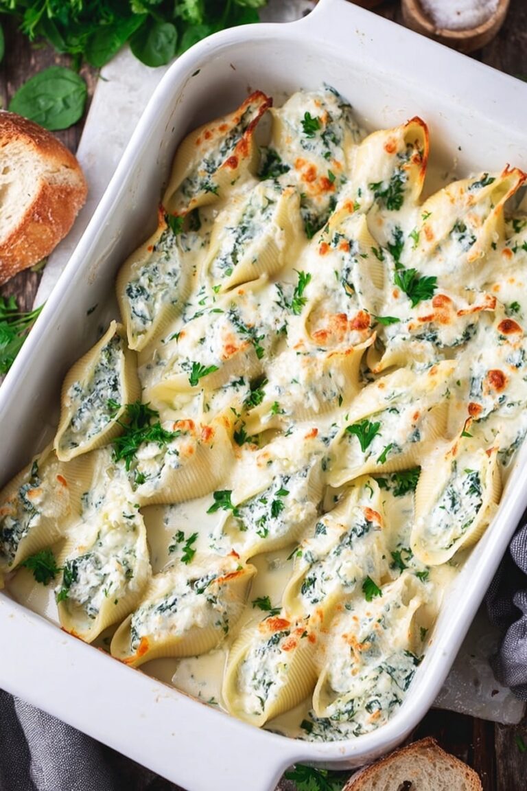 Creamy Chicken Stuffed Shells Recipe