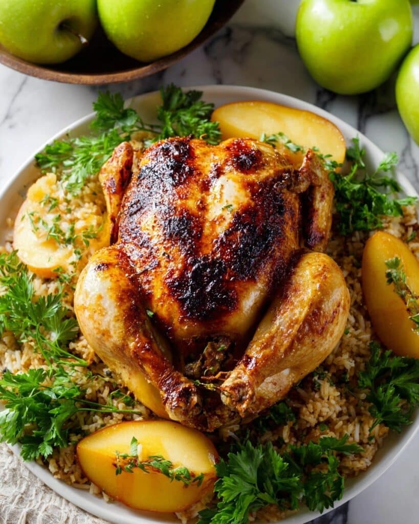Apple Cider Glazed Roasted Chicken Recipe