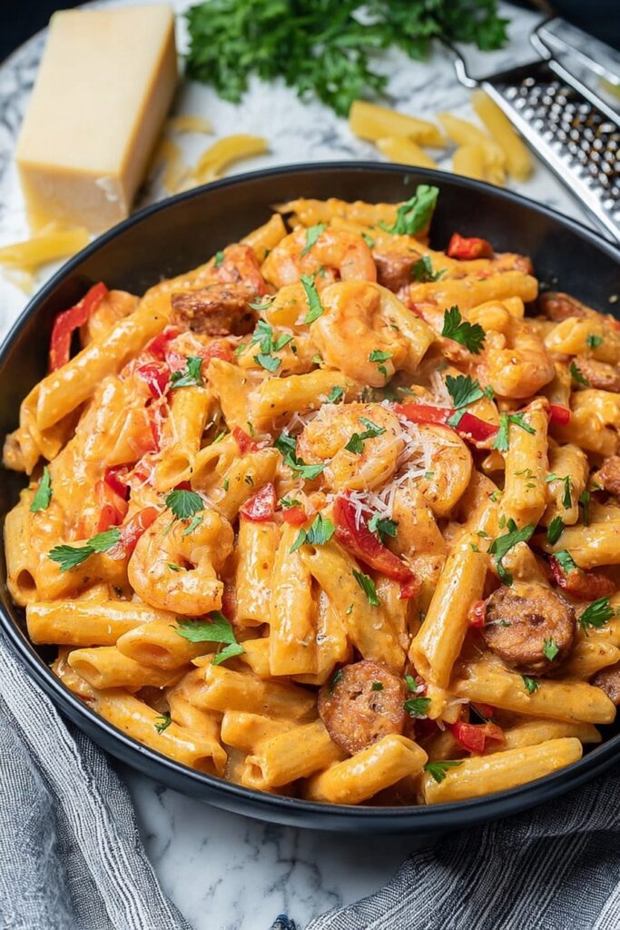 Cajun Shrimp and Sausage Pasta Recipe