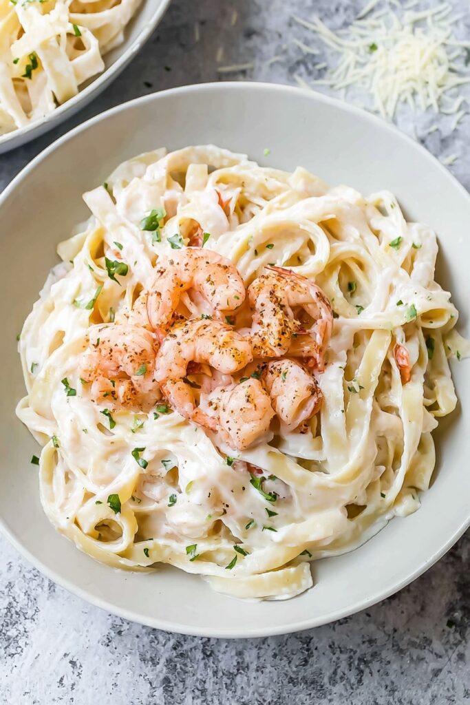 Easy Shrimp Alfredo Pasta Recipe