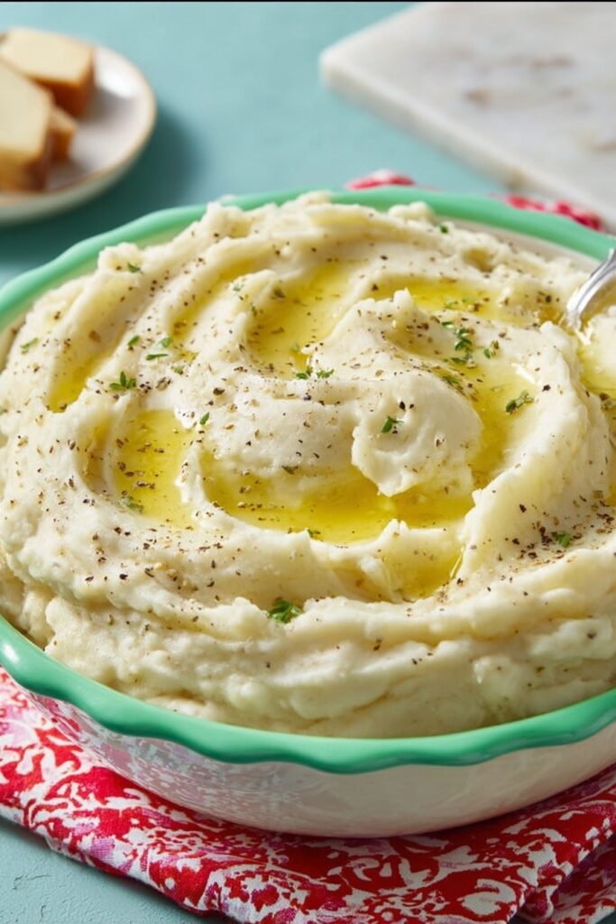 Creamy Mashed Potatoes with Butter and Cream Recipe