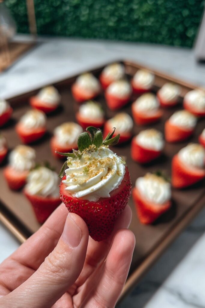 Deviled Strawberries with Cheesecake Filling Recipe