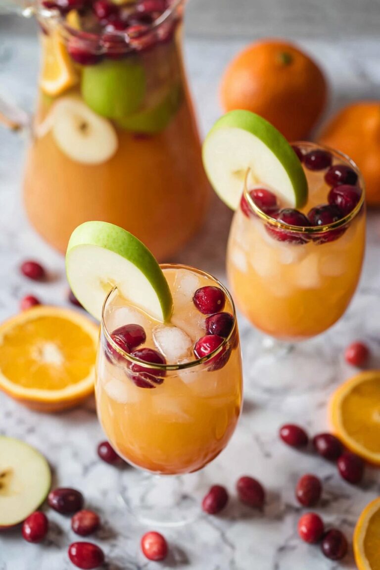 Virgin Cranberry Sangria Mocktail Recipe