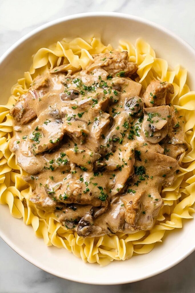 Creamy Beef Stroganoff Recipe