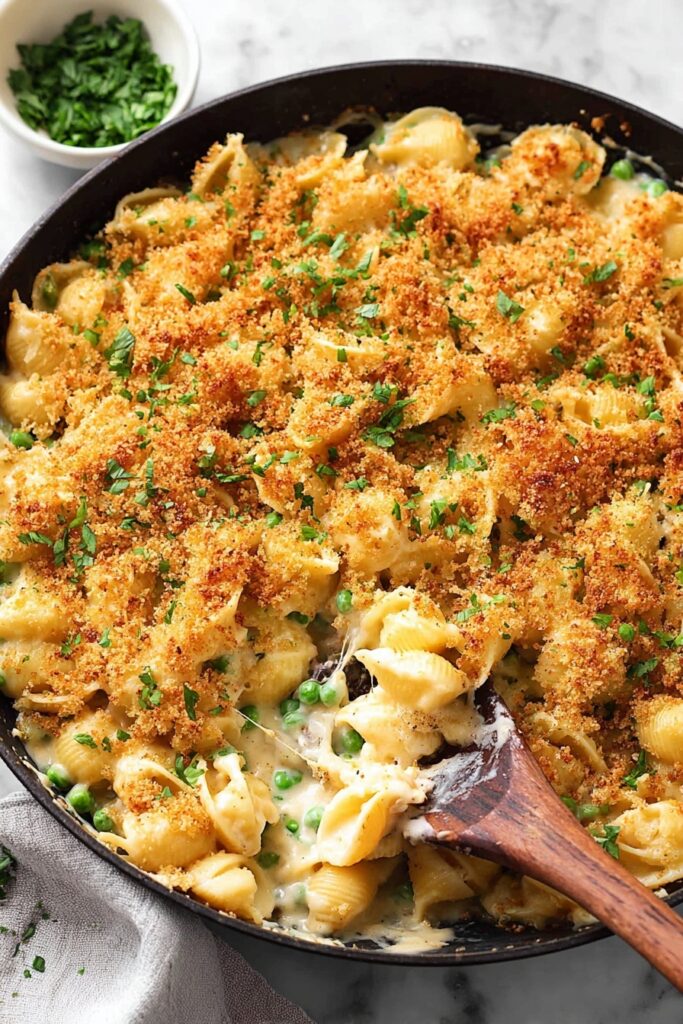 Cheesy Tuna Noodle Casserole Recipe