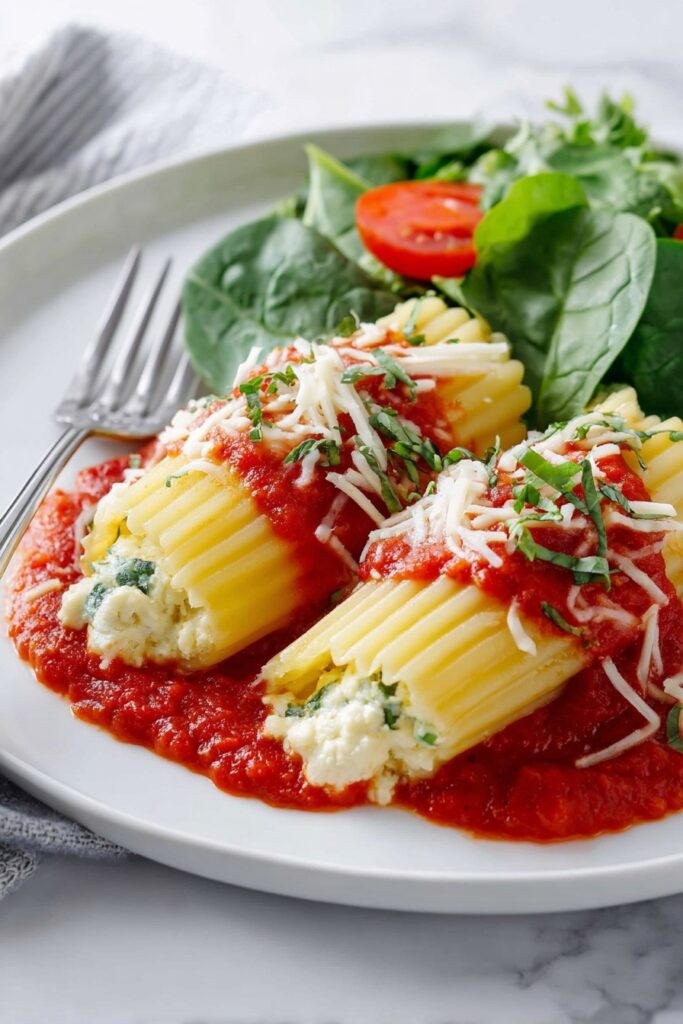 Cheesy Manicotti Bake Recipe