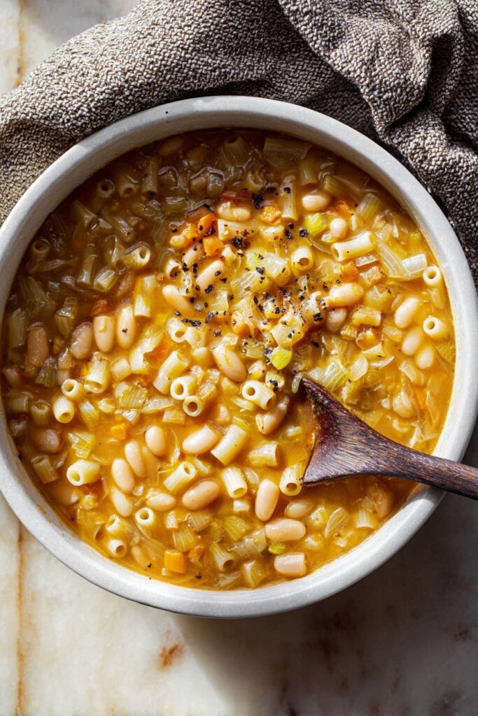 Creamy Pasta e Fagioli with Cannellini Beans Recipe