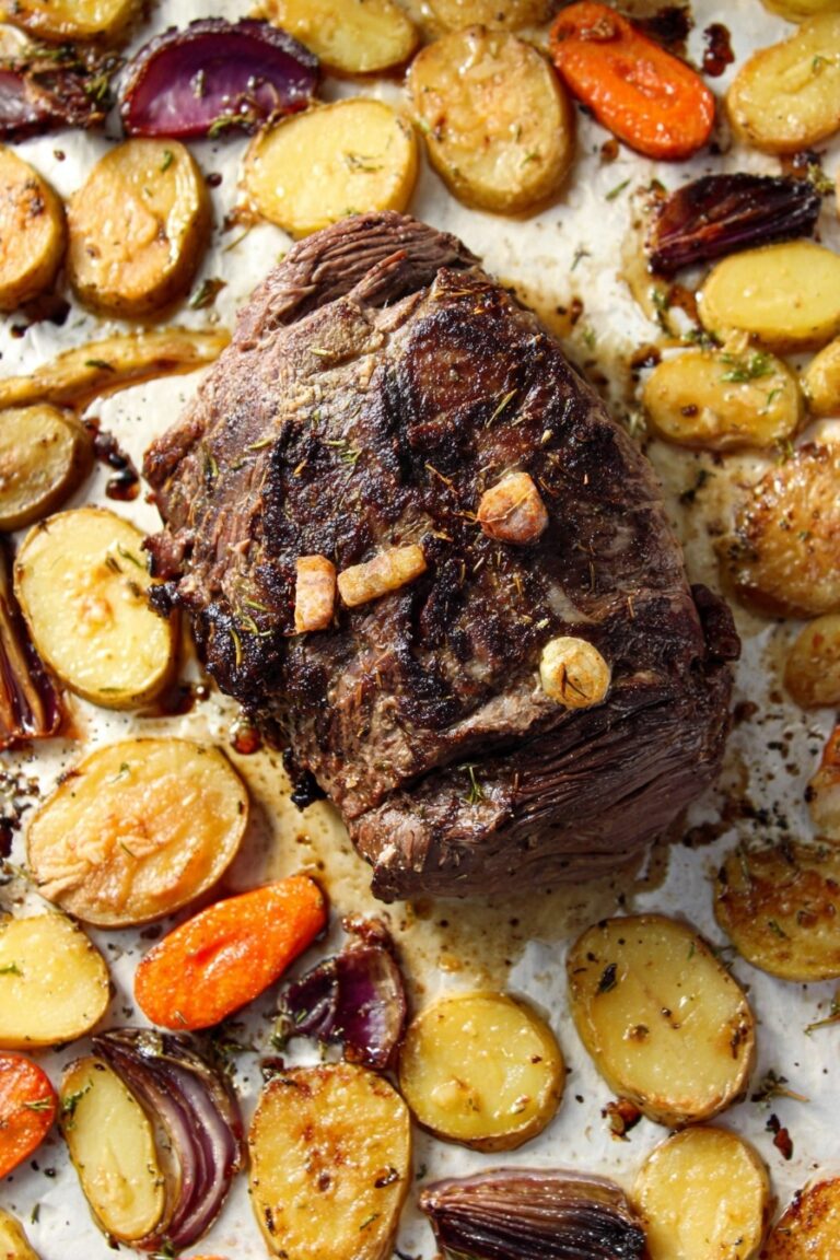 Roasted Boneless Lamb with Vegetables Recipe