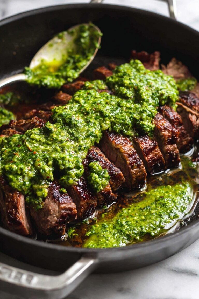 Grilled Flank Steak with Chimichurri Sauce Recipe
