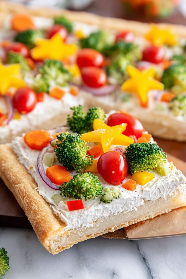 Christmas Veggie Pizza Recipe