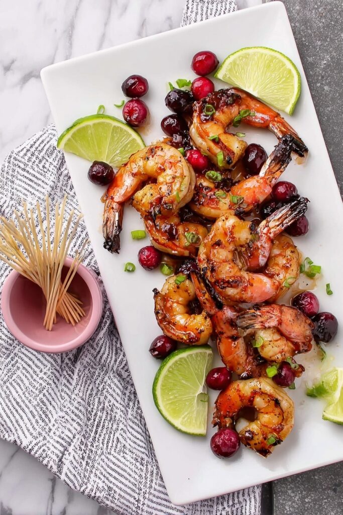 Spicy Cranberry Shrimp Skewers Recipe