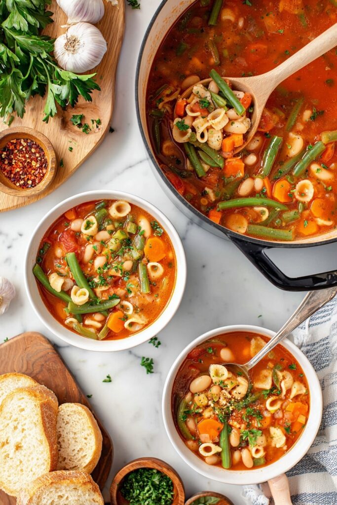 Healthy Vegetable Minestrone Soup Recipe