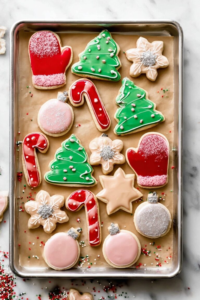 Christmas Sugar Cookies with Easy Icing Recipe