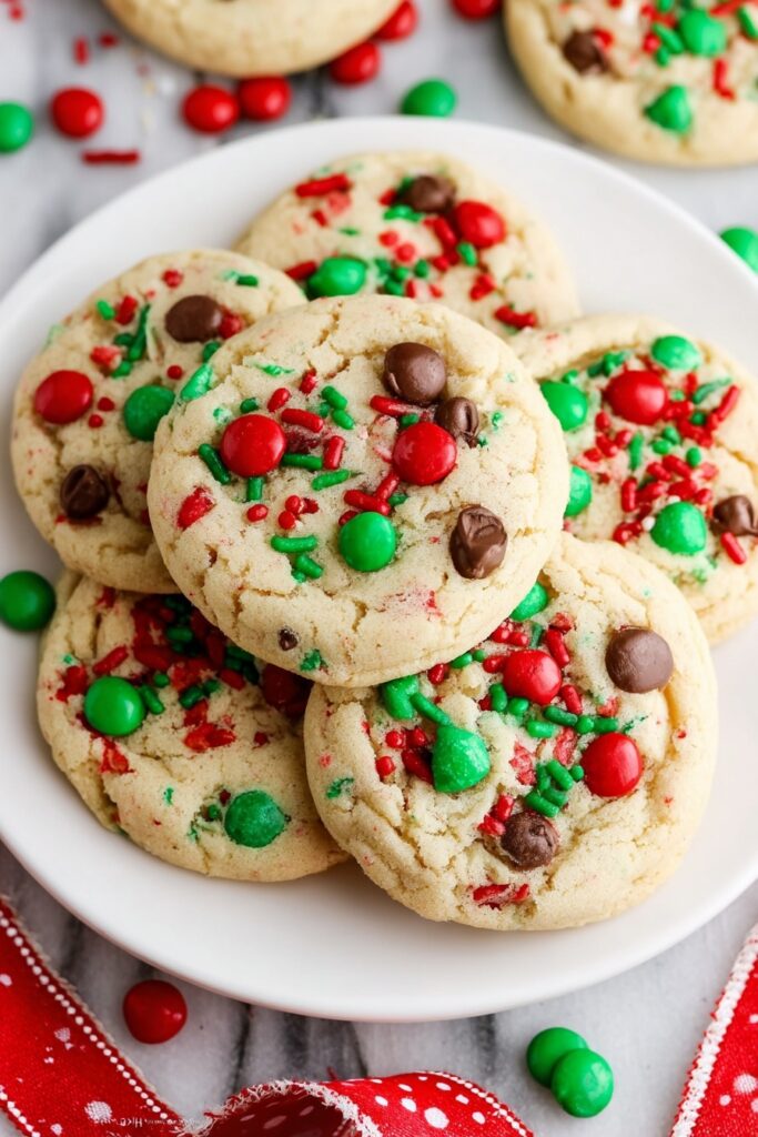 M&M Christmas Cookies Recipe