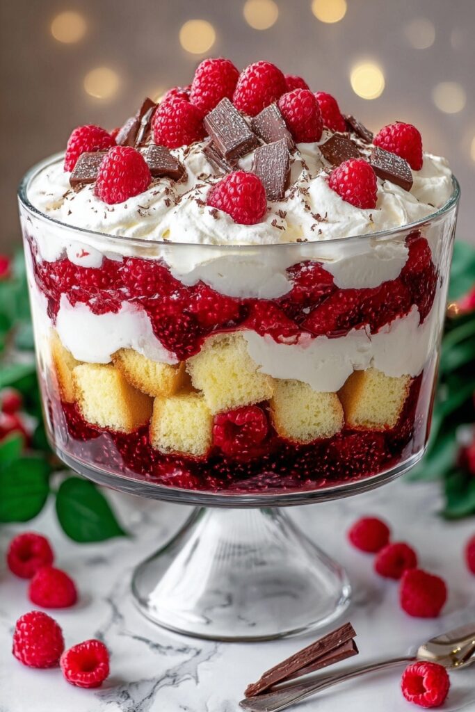 Easy Raspberry Trifle with Cream Cheese and Fresh Berries Recipe