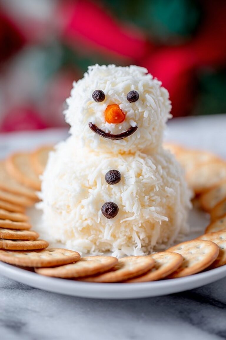 Ranch Cheeseball Snowman Recipe