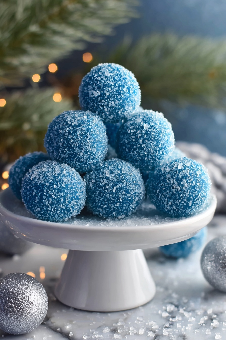 Blue Christmas Truffles Recipe - Serving