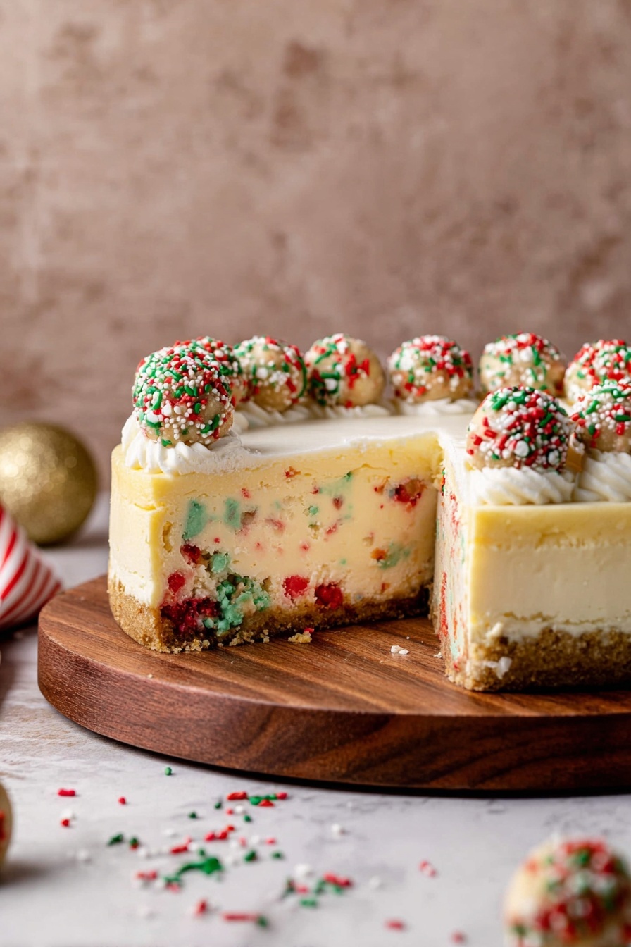 Sugar Cookie Cheesecake with White Chocolate Ganache Recipe