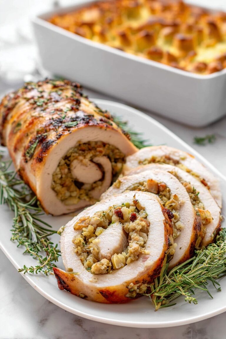Stuffed Turkey Roulade with Sausage Recipe
