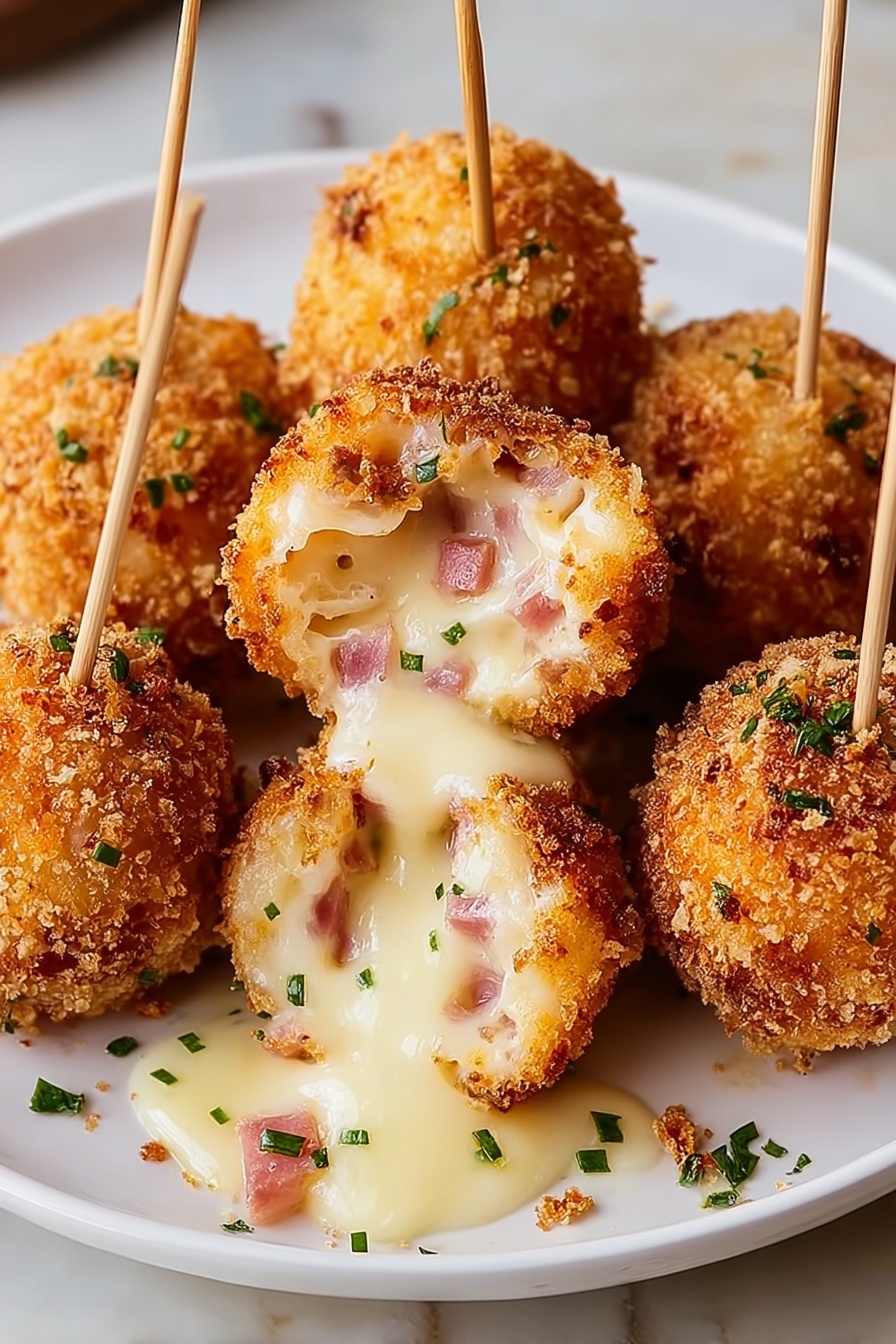 Air Fryer Chicken Cordon Bleu Bites Recipe - Serving
