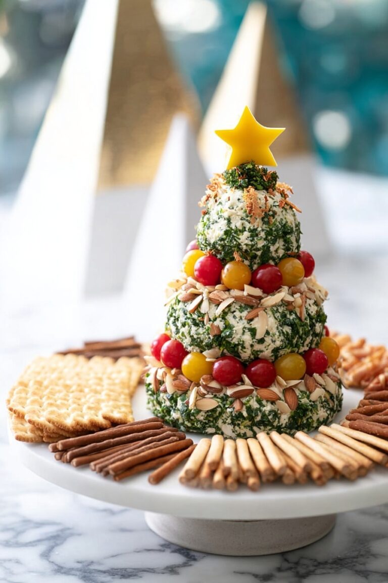 Christmas Tree Cheese Ball Recipe