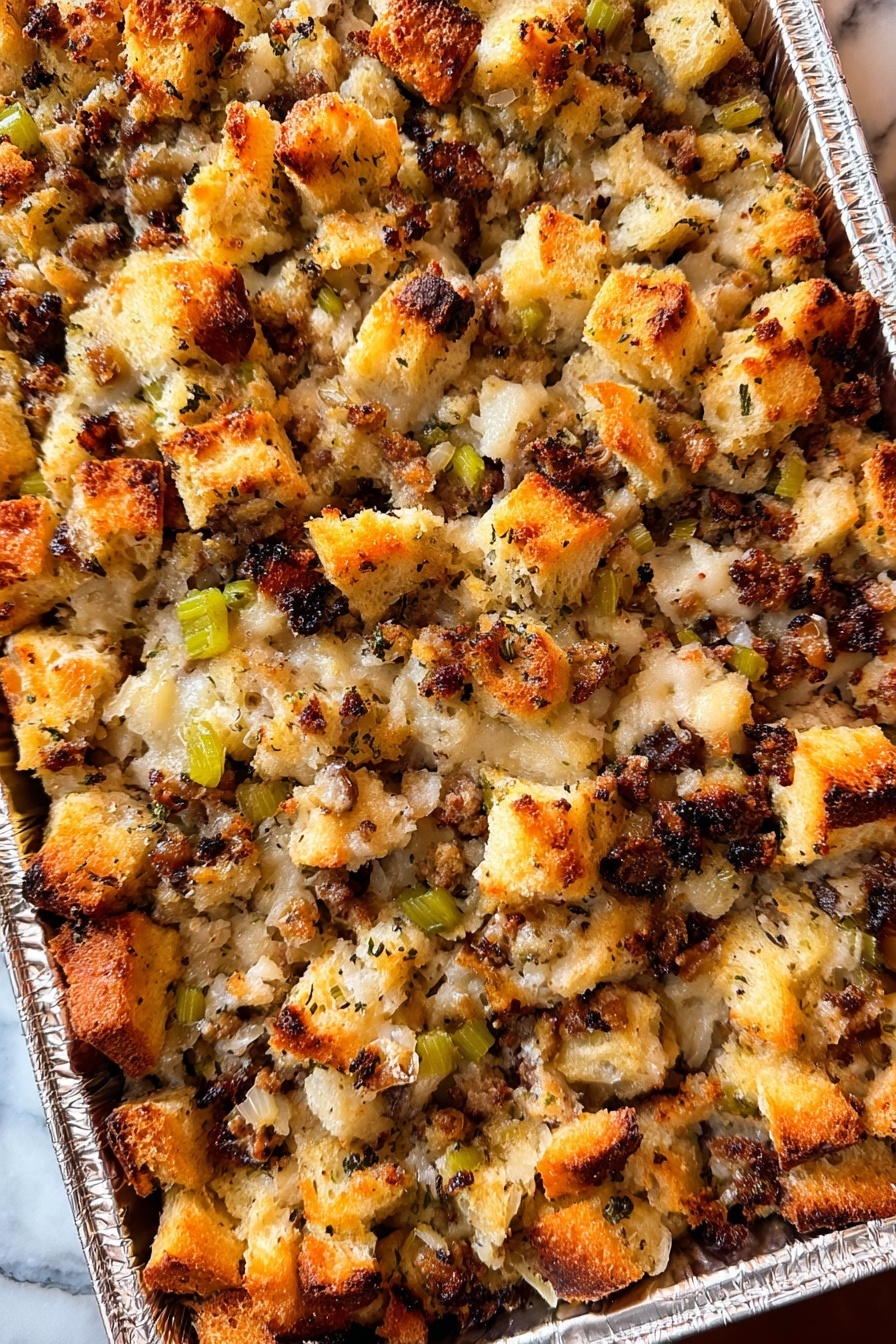 Best Sausage Stuffing for Thanksgiving Recipe - Serving